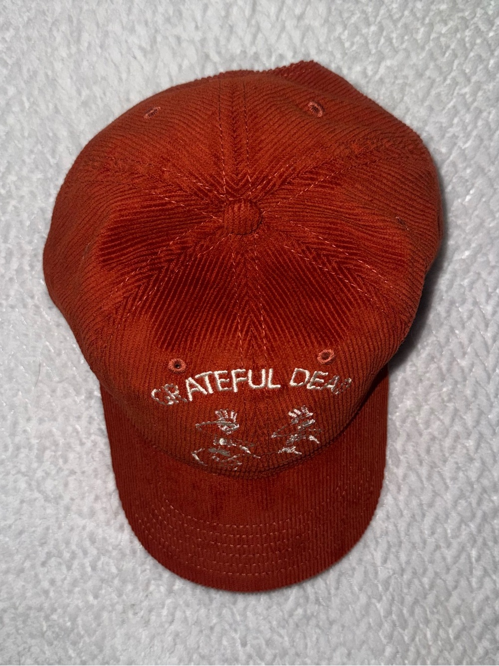 Grateful Dead Orange Corduroy Logo Cap - Picture 2 of 3